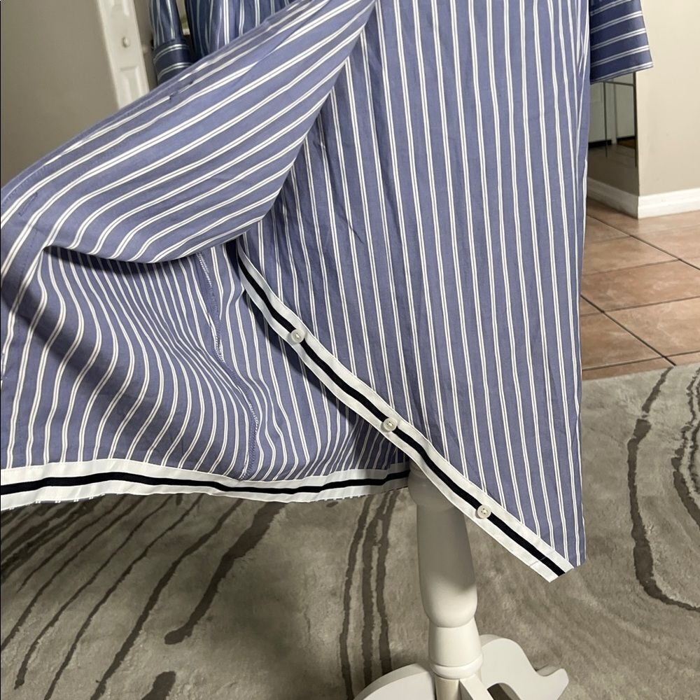 WHBM Poplin Twist-Front Midi Shirt Dress - Picture 7 of 15